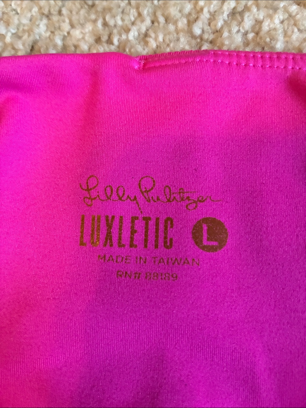Lilly Pulitzer Luxletic High Rise Weekender Leggings Hot Pink L - Picture 10 of 11